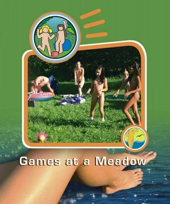 ヌーディストの自由:牧草地でのゲーム